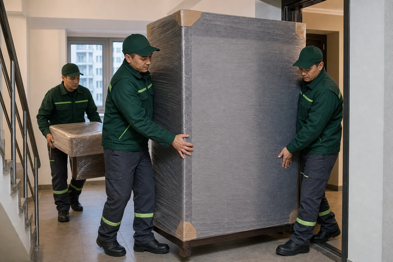 Переноска мебели: бригада на объекте